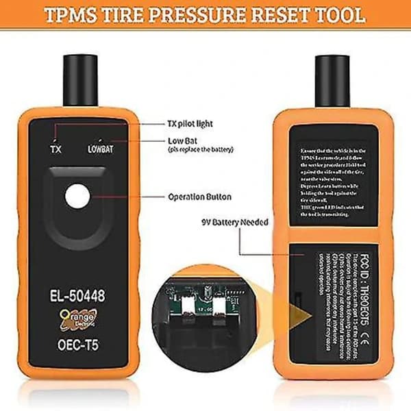 EL50448 TPMS Orange OEC-T5, Opel RDKS Innkjøringssystem EL 50448 Dekktrykkmåler, EL-50448 TPMS-sensoraktivering Tilbakestilling