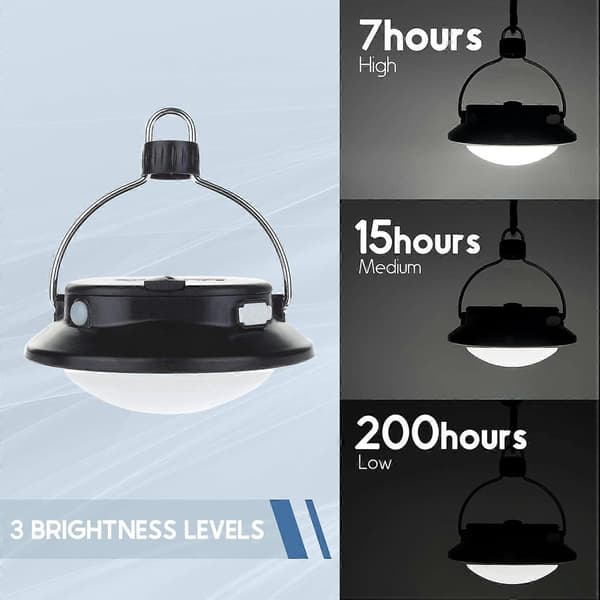 2 Pro LED Camping Lantern Rechargeable, Tent Lamp 300LM with Adjustable Angles, 5 Light Modes, 200h Runtime for Camping, Hiking