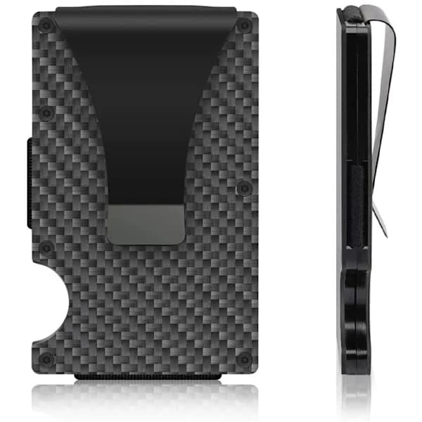 Kortholder i kulfiber med RFID-beskyttelse Sort - Julegave One size