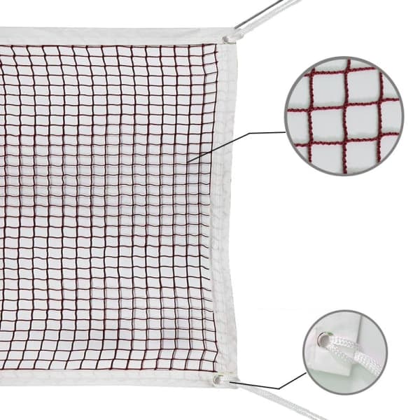 6,1 m * 0,75 m Urheiluharjoittelu sulkapalloverkko ulkotenniverkko tummanvihreä SQBB-FX-