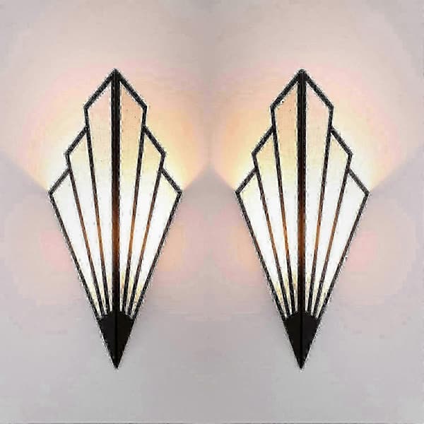 Art Deco væglampe med E14-fatning moderne design 1 stk.