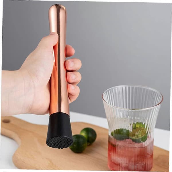 Cocktailmuddler i rustfritt stål med ergonomisk grep for Mojito, frukt- og isknusing, barverktøy