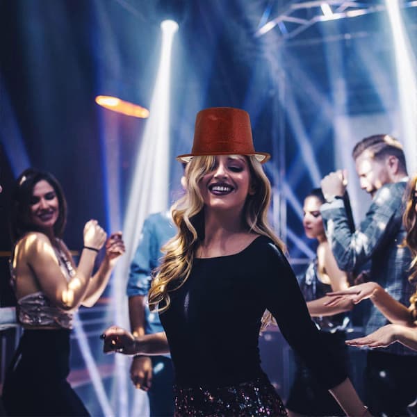 Paljetthatt Glitrende Jazzhatt for Fest 8 stk Blandede Farger