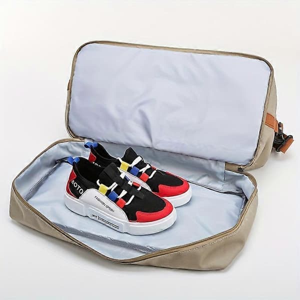 Spacious Travel and Gym Bag with Shoe Compartment, Dry/Wet Separation, Adjustable Strap Perfect for Commuting and Light Packing, Light Grey Light Grey