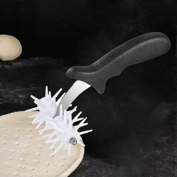 Pizzadeigrulle og deigdocker for flatbrødkjeks, PP Bakepinne 8.66x3.94 tommer
