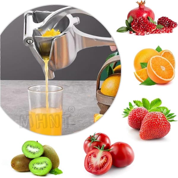 Heavy Duty Manual Aluminum Fruit Press with Ergonomic Alloy Handle for Lemon, Orange, Pomegranate