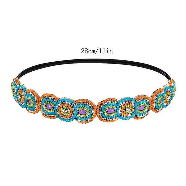 6 stk Rhinestone Perle Elastisk Hårbånd, Trendy Håndlaget Krystall Perle Elastiske Hårbånd Dame Kvinner Jenter Hårpynt Tilbehør