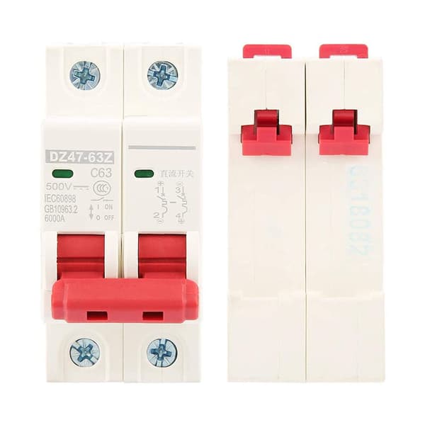 Fotovoltaisk effektbryter 2P DC 500V 63A Effektbryter DZ47-63Z-2P Effektbryter