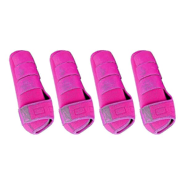 4x Hästbenskydd Set Hållbara Hästskydd för Ridträning Rosa S Rose pink S