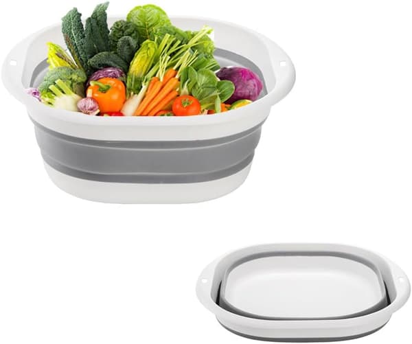 Portable Folding Washbasin Multifunctional Space-Saving Washbasin for Kitchen Travel Camping Hiking RV