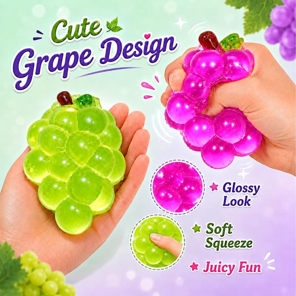 2 kpl läpinäkyviä squishy-leluja, hedelmäaiheiset fidget-stressilelut aikuisille