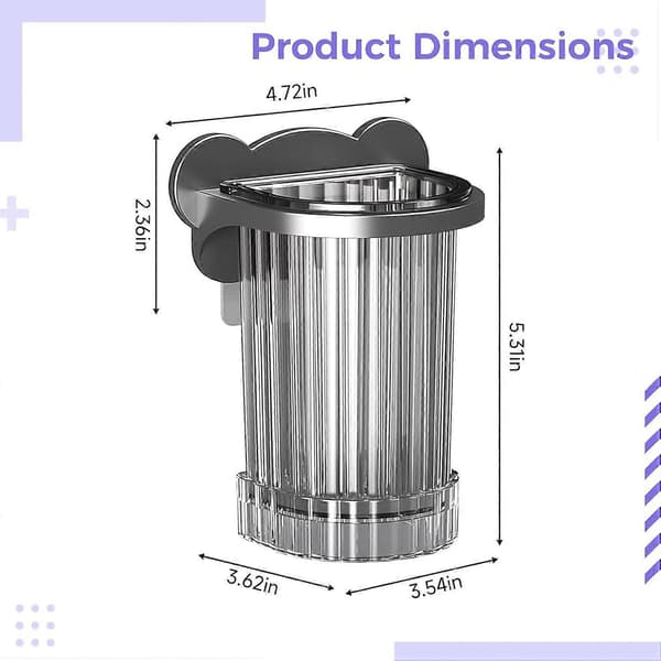 Wall Mounted Utensil Holder with Drip Tray, Space-Saving Chopstick Storage Box for Kitchen