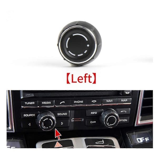 For -Porsche Coupe 911 718 918 Boxster Cayman Car Center Console Audio Volume Button Cover CD Control Switch