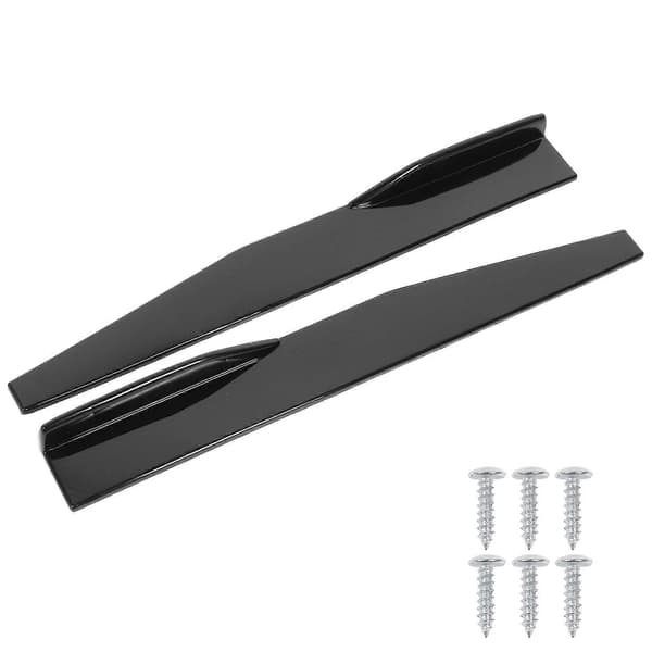 2 stk Universal Sideskjørt Rocker Splitters Leppe Winglet Vinge Diffuser 74,5cm Glanset Svart