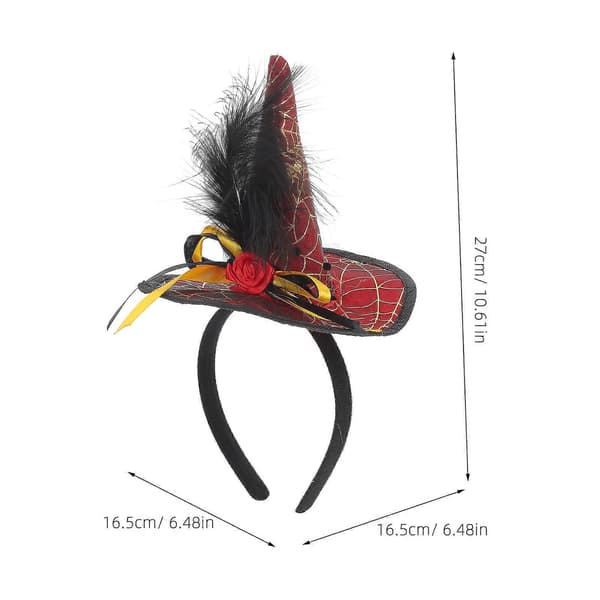 Festival Witch Hat Headband for Halloween Carnival Events, Reusable, 3 Pcs
