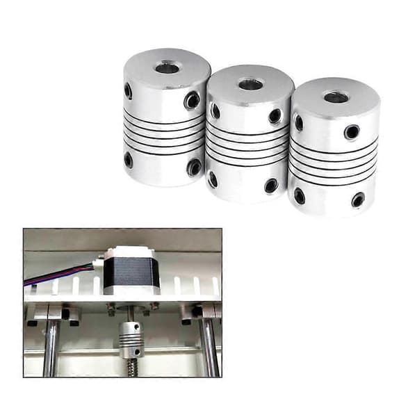 5 stk 3D-printer aluminiumslegering fleksibel akselkobling 5 mm til 8 mm, stepmotor fleksibel akselkobling