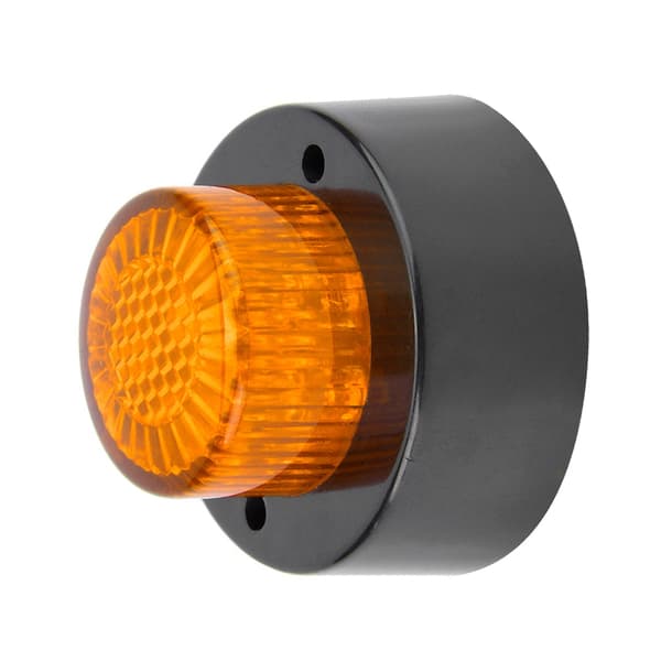 24V Mini Rund Sidemarkeringslys Signalindikator Frigangslys til Trailer Lastbil (Gul)
