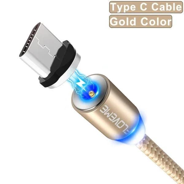 2 stk 1m Floweme USB-C magnetoplader rød