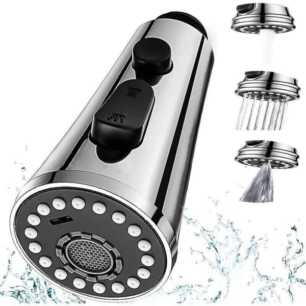 Modes Kitchen Faucet Sprayer, Pull-Out Sink Sprayer G1/2 Kitchen Faucet Head Sprayer Replacement for Bathroom Sink