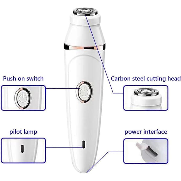 7-i-1 Pluxy Hårfjerning, Ansikts-epilator - Pro 3.0 Kvinners Ansikts-epilator Vanntett