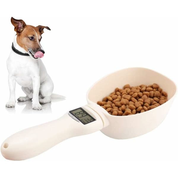 Måleske til hunde, vægtske med LCD-display til mad, hundefoder, kat, kanin, fugle