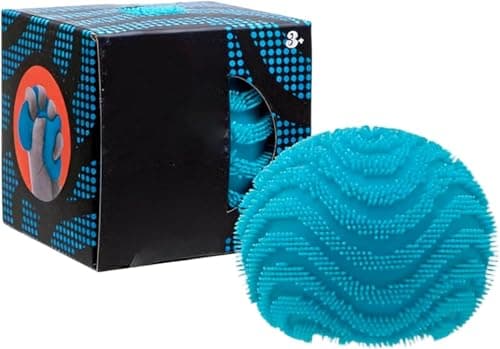 Fuzz Ball Squishy Stressbold, Stresskugle til skrivebordet, Plys Klemmebold til skrivebordet (Blå)