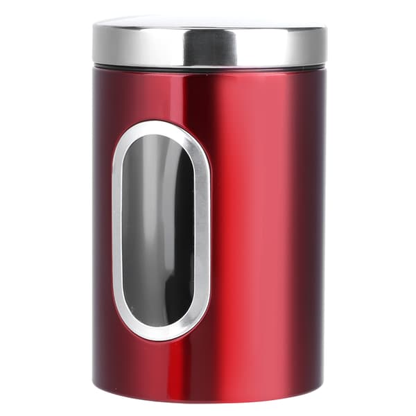 Elegant sæt med beholdere i rustfrit stål til køkkenet, brugervenligt design med silikoneforseglingsring, lufttætte beholdere til tørvarer og snacks (3 stk.)
