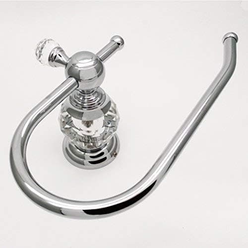 Krystal-serie toiletpapirholder i messing, poleret krom