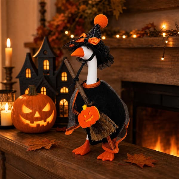 7-tommers skrivebordsgåse-kostumer, minitilbehørssæt til skrivebordsgås, feriekostumer til skrivebordsgås (Halloween-troldmand) Wizard Wizard