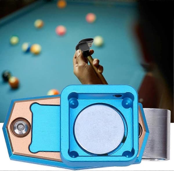 Mini bærbar magnetisk kridtholder til billard, poolkø-kridtholder med fastgørelsesclips, billard-sportstilbehør