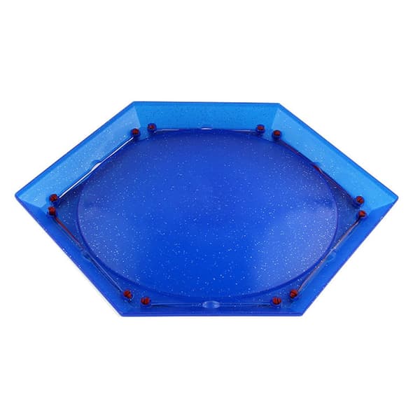 Tops Fusion Coliseum Gjenbrukbart Gyro Fighting Battling Spill Heksagonal Perleblå Hexagonal Pearl Blue