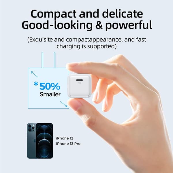 SiGN Vegglader USB-C PD, 20W - Hvit