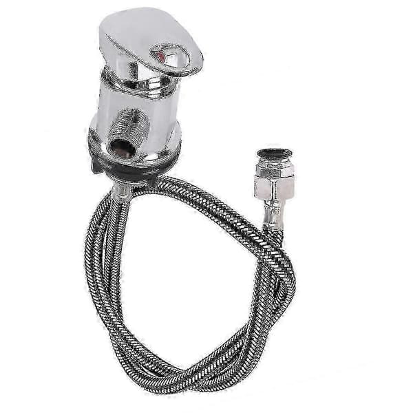 1/2" Forkromet blandingsbatteri til brusebad til campingvogn, autocamper og campervan med 1500 mm push-fit tilslutningsslanger