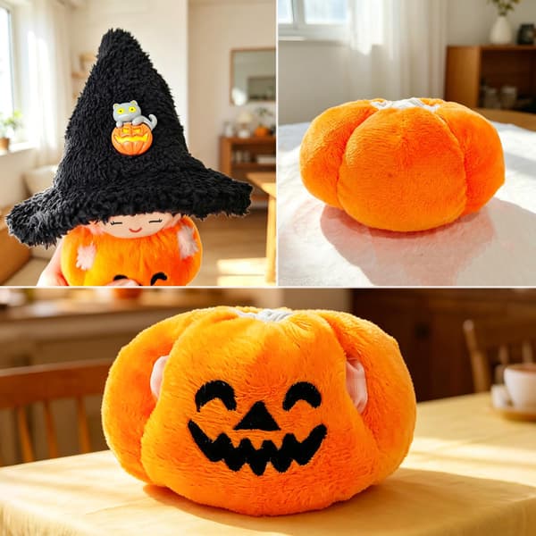 Halloween Pumpakläder för Labubu 17cm Dockor, Orange Outfit Set Pumpkin Orange Pumpkin Orange