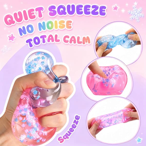 JONEG Fidget Squishy-leker for barn, voksne, gutter og jenter, gaver og festartikler blå og rosa Blue&pink