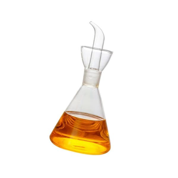 Olivenoliedispenser Glasflaske med Drypfri Tud og Indbygget Krave til Madlavning og Salatdressing