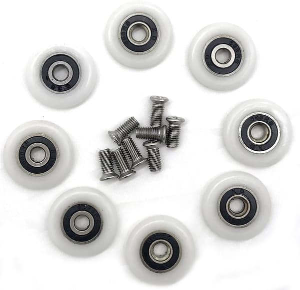 8 Shower Door Rollers Wheels Runners Pulleys Roller 25mm - Perfect