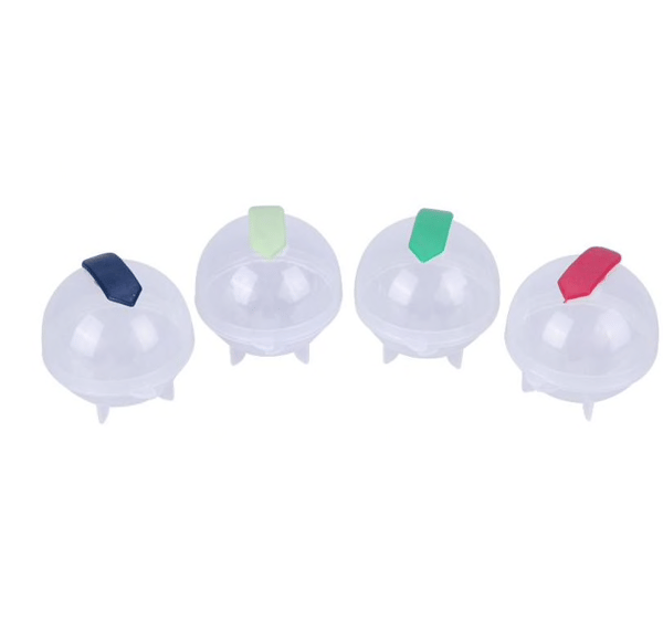 4-pakning isbiter, kuler, isterninger 5,5 cm Genomskinlig transparent