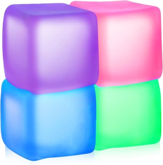 Fidget Toy Stress Cube 4-pak, Cube Squishies Angst Stresslindring med Tyk Substans, Fidgets til Klasseværelset, Stressbolde til Voksne Børn