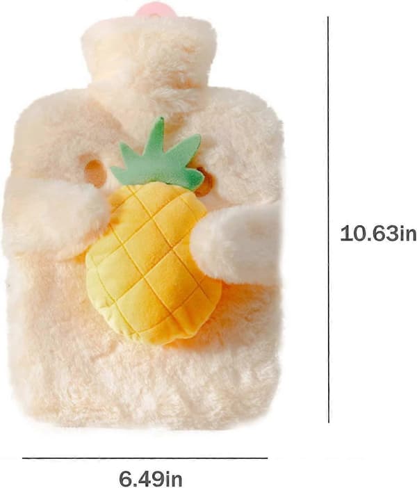 New Rubber Hot Water Bottle with Cover Winter Warm Leak-Proof White