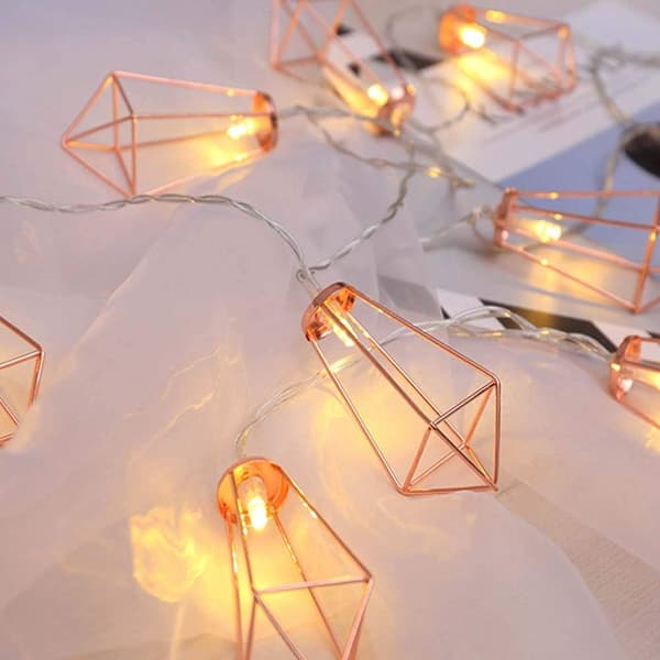 Glittrende stjerne 3m 20 lys diamantlampe streng, geometrisk stil