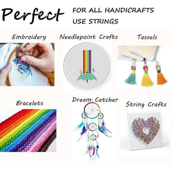 Premium Rainbow Embroidery Floss, Cross Stitch Thread