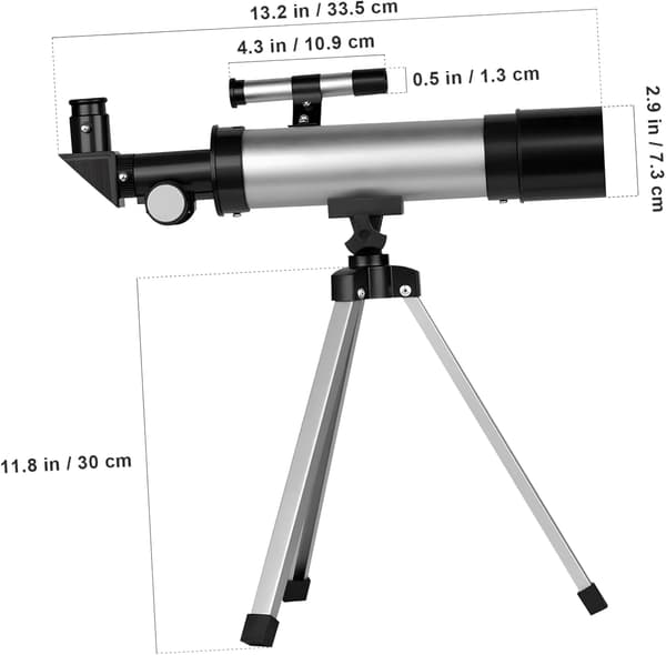 Astronomi-teleskop til voksne, kompakt refraktorteleskop til stjernekiggeri og fuglekiggeri