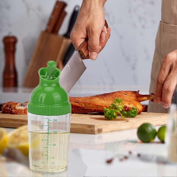 Salladsdressing Shakerflaska BPA Läcksäker med Mätmarkeringar för Ranch och Såser Grön