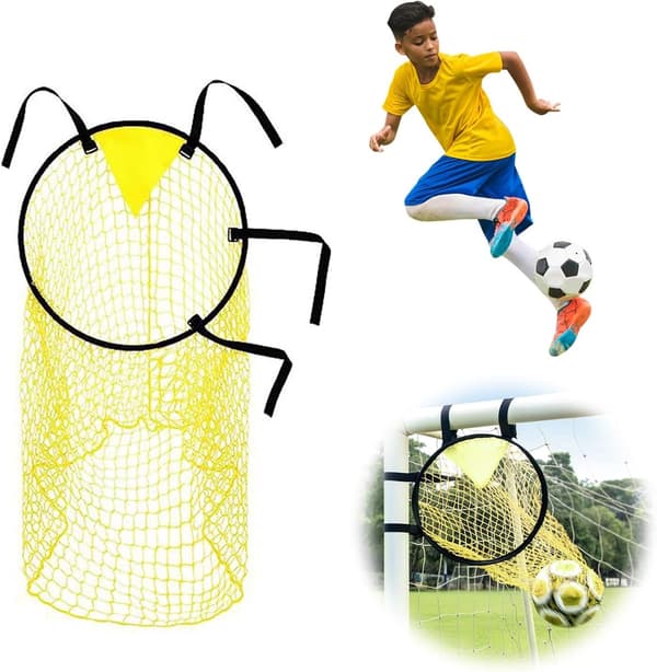 Fodboldmål - Krydsmål med boldnet - Fodboldmålsnet - Fodboldmål - Målnet