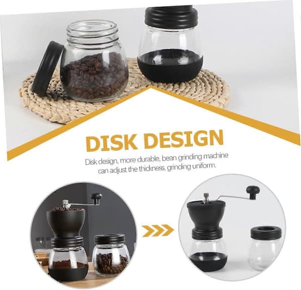 Manual Coffee Grinder with Washable Ceramic Burr for Espresso, Freshly Ground at Home or Office