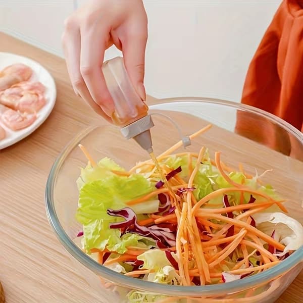 8-pack mini kryddflaskor - Bärbara kryddbehållare med lock, lämpliga för picknick, camping och köksbruk