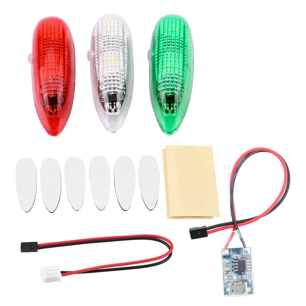 3 stk/sett Drone Flash LED trådløst lys for RC Fastvingefly Helikopter