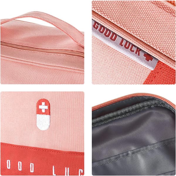 (Rose 2 pcs) Fabric Medical Box Storage Bag, Box
