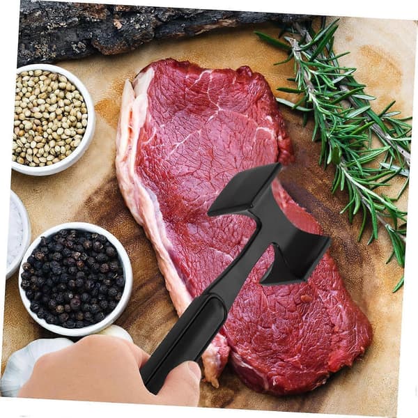 Heavy-Duty Double-Sided Meat Tenderizer Hammer for Steak and Chicken with Ergonomic Grip Handle